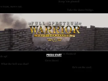 Full Spectrum Warrior Ten Hammers (USA) screen shot title